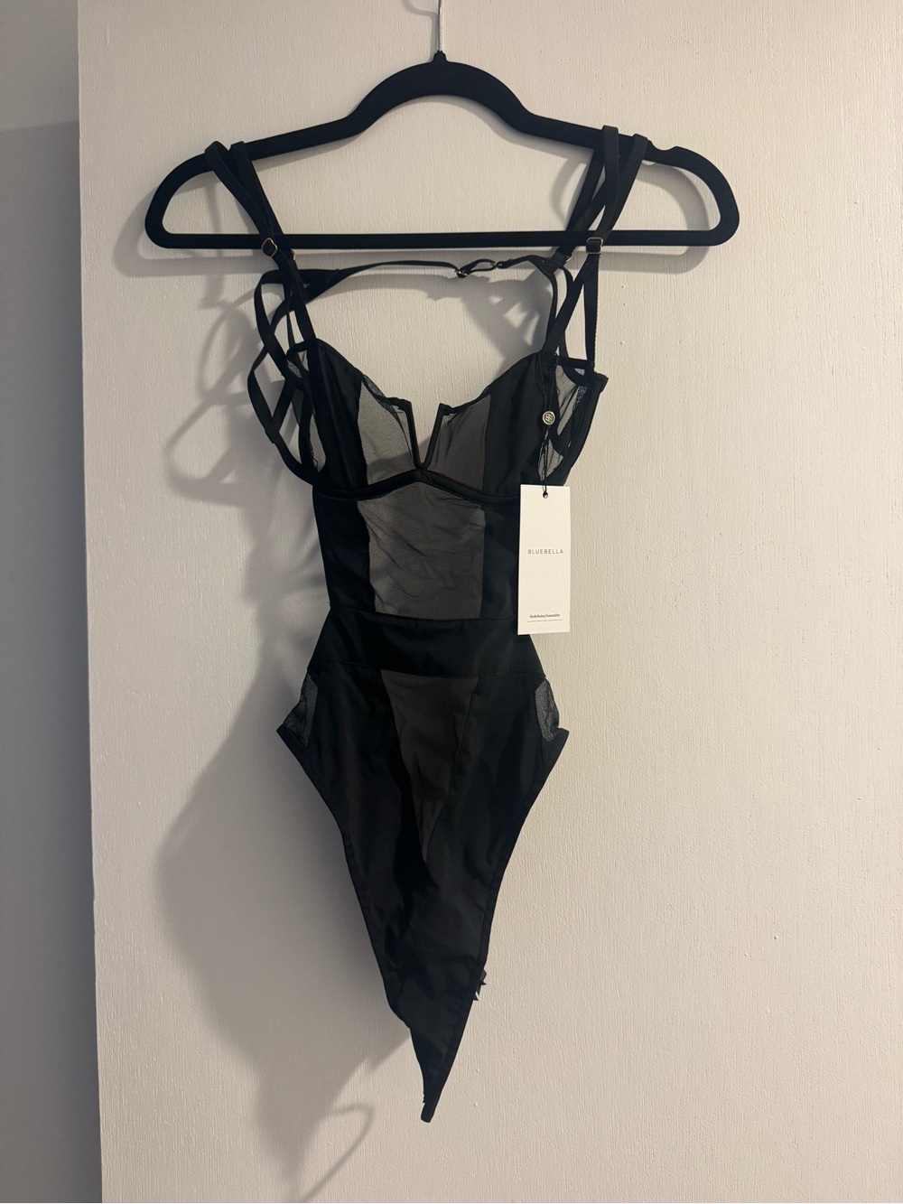 Bluebella Orla Sheer Mesh Bodysuit Black 34A NWT New With Tags Women’s Lingerie